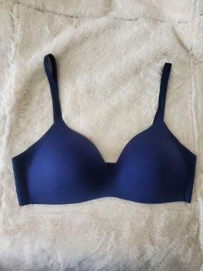 knix Wingwoman Smooth Navy Midnight Molded-Cup T-Shirt Bra 34A 36A 34B 32C